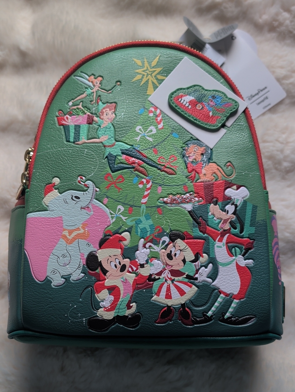 Loungefly Disney Parks Holiday Mickey & Friends Mini Backpack Christmas Tree